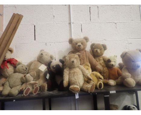 Twelve mixed teddy bears, including Three's Company and Traditional treasures. UK P&amp;P Group 3 (£30+VAT for the first lot 