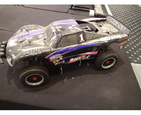 HPI Racing Baja 5T buggy, two stroke 26cc petrol engine with pull start, appears little used/untested, approximately 95 x 45 