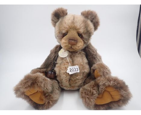 Charlie Bears, Tony, with tag attached, bells, stitch down nose and jointed at limbs. Approx. 50cm (H). UK P&amp;P Group 3 (£