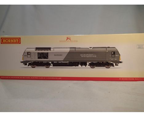 Hornby R3038, class 67 diesel, 67012, A Shropshire Lad, Wrexham and Shropshire, silver/grey, near mint condition, storage wea