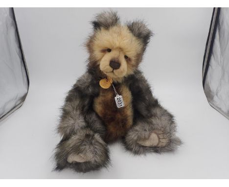 Charlie Bears, Lincoln, with tag attached, stitch down nose and jointed at limbs. Approx. 54cm (H). UK P&amp;P Group 3 (£30+V