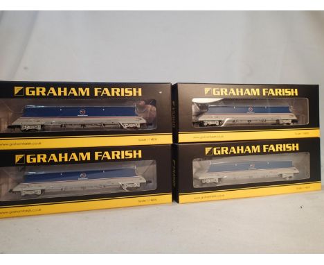 Four N gauge Graham Farish 373-811 H.K.A Bogie Hopper wagon, National Power, all near mint condition, boxed. UK P&amp;P Group