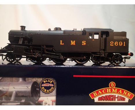 Bachmann 32-875, Fairburn tank, 2691, LMS black, near mint, storage wear to box. UK P&amp;P Group 1 (£16+VAT for the first lo