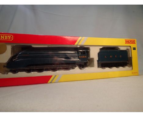 Hornby R2779, class A4, Falcon, 4484, LNER blue, near mint condition, storage wear to box. UK P&amp;P Group 1 (£16+VAT for th