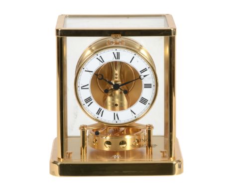 A gilt brass Atmos timepiece by Jaeger-LeCoultre , last quarter 20th century  A gilt brass  Atmos   timepiece by Jaeger-LeCou