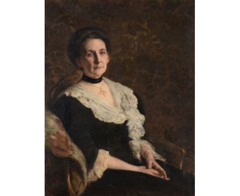 Frank Samuel Eastman (1878-1964) - Portrait of a seated lady Oil on canvas Signed and dated   1908   upper right 92 x 71 cm. 