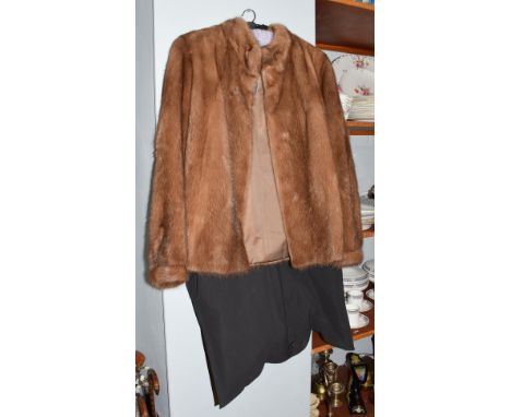 A light brown mink jacket