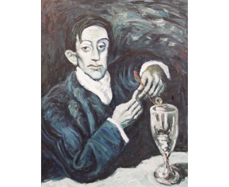 After Pablo Picasso (1881-1973),'Portrait Of Angel Fernandez de Soto',Oil on canvas,An unsigned modern copy,69cm x 54cm,Gilt 