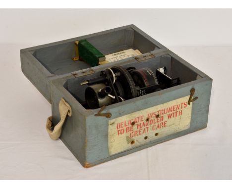 A Second World War Air Ministry Astro Compass MkII, numbered 6A/1174 4P, in original blue painted pine box.