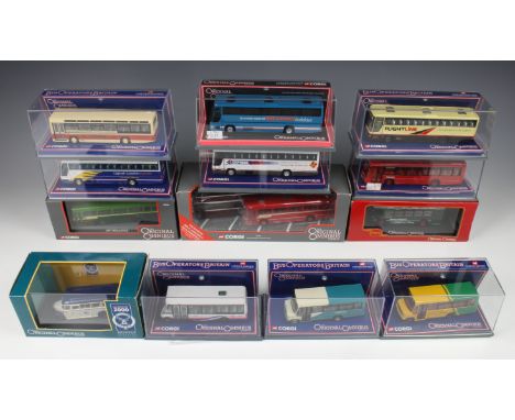 Corgi - Forty boxed The Original Ominibus Company diecast Bus models, mostly boxed perspex type, limited edition 1:76 scale, 