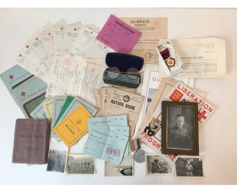 Channel Islands German Occupation interest - a large quantity of Red Cross letters and ephemera relating to the Mahy and Dimm