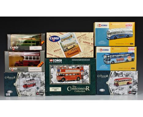 Corgi - A large collection of boxed diecast buses - vehicles and boxed sets (26), compising of 60 years of Transport boxed se