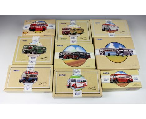 Corgi Classics - 27 boxed diecast Bus models - Classic Commercials - Public Transport etc, to include box sets, various model