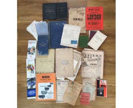 Railwayana - GWR Great Western Railway - a collection of ephemera, embossed binders, books, maps, receipts etc., Weymouth &am