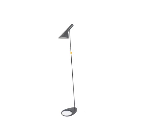 After Arne Jacobsen - A contemporary AJ type floor standing standard lamp. The lamp having an adjustable conical shaped shade