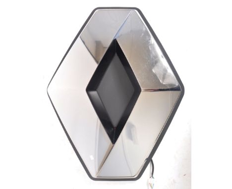 Renault - A contemporary car motoring point of sale showroom advertising light box sign in the form of the Renault logo. The 