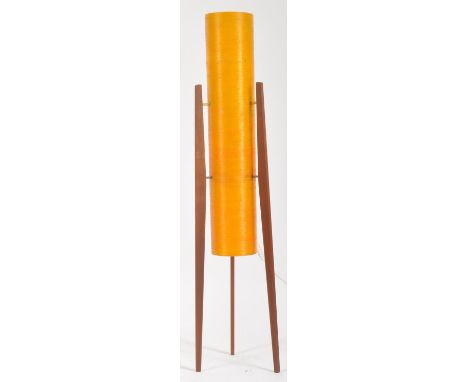 Rocket Lamp - A vintage mid 20th Century tripod free floor standing / standard lamp having a tall cylindrical fiberglass spun