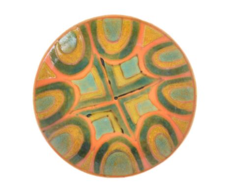 The Poole Studio - Poole Pottery - A retro vintage mid 20th century circa 1960s The Poole Studio ceramic plate. The plate dec