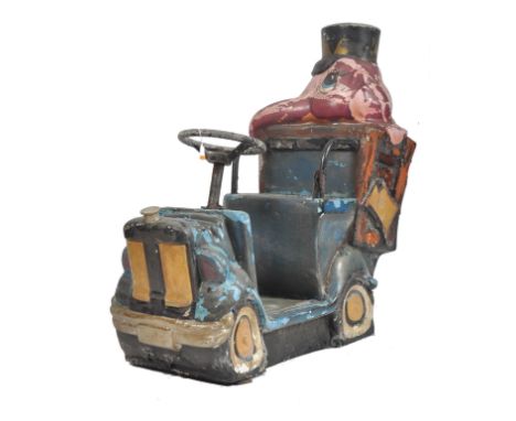 Juvenile Carousel Ride - A retro mid 20th century child's size fairground amusement park carousel ride constructed from a for