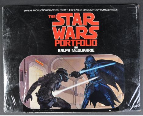Star Wars - an original vintage 1977 ' The Star Wars Portfolio By Ralph McQuarrie ' folder of artwork from the movie. Factory