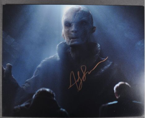 Star Wars - Andy Serkis (Supreme Leader Snoke) - autographed 11x14" colour photograph from the franchise. Signed in black ink