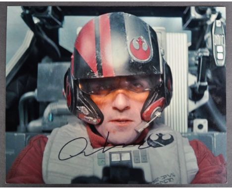Star Wars - Oscar Isaac (Poe Dameron) - autographed 8x10" colour photograph from the franchise. Signed in black ink to a ligh