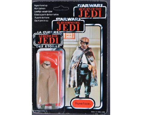 Star Wars - An original vintage 1983 Kenner made Star Wars carded MOC action figure ' Prune Face '. Factory sealed upon its o