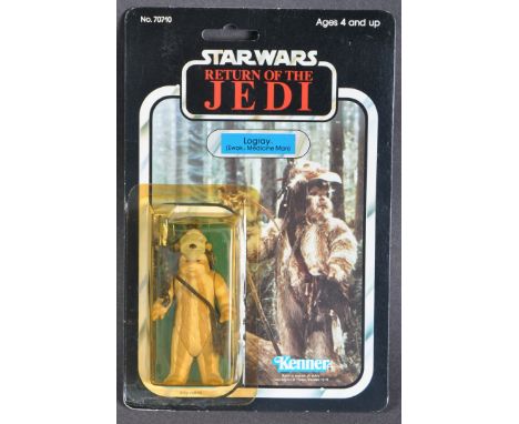 Star Wars - An original vintage 1983 Kenner made Star Wars carded MOC action figure ' Logray - Ewok Medicine Man '. Factory s