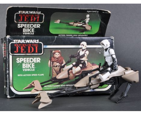Star Wars - an original vintage c1983 Kenner made Star Wars action figure playset ' Speeder Bike Vehicle '. Near complete, ju