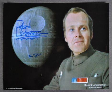 Star Wars - Richard LaParmentier (1946-2013 - Admiral Motti) - autographed 8x10" colour photograph. Signed in blue ink to a l