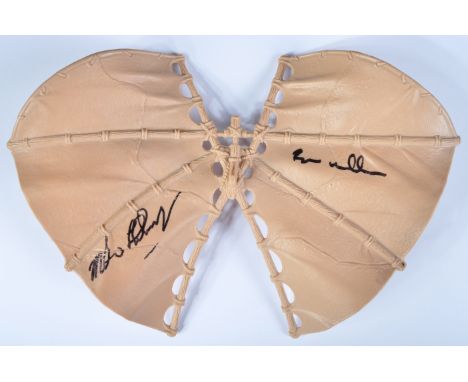 Star Wars - Ewoks - an original vintage Kenner / Palitoy made Ewok ' Combat Glider ' wings playset, autographed by x2 Ewok ac