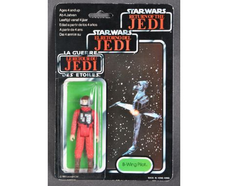 Star Wars - An original vintage 1983 Palitoy made Star Wars carded MOC action figure ' B Wing Pilot '. Factory sealed upon it