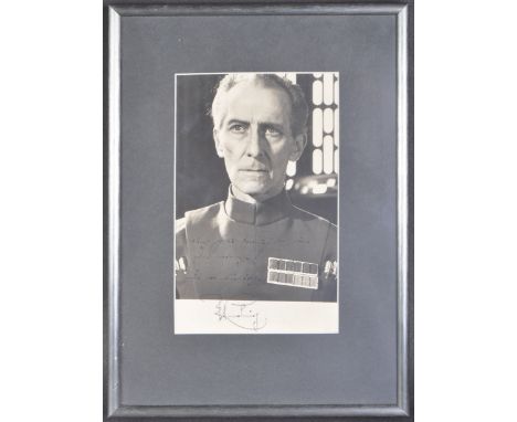 Star Wars - Peter Cushing (1913-1994 - Grand Moff Tarkin) - rare autographed original vintage c1970s black and white 5x8" pro