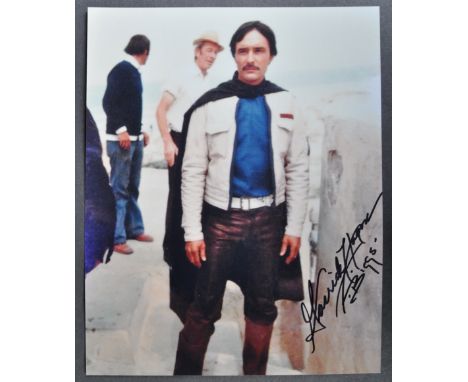 Star Wars - Garrick Hagon (Biggs Darklighter) - autographed 8x10" colour on-set photograph. Signed in black ink to a light ar