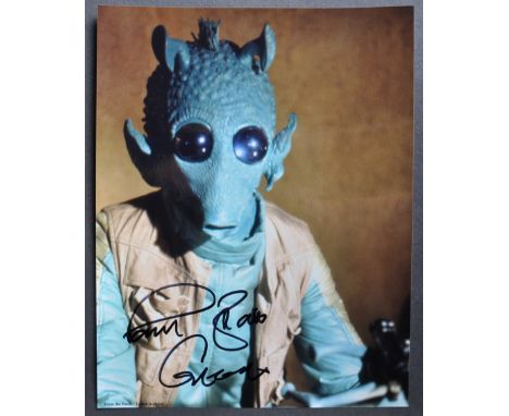 Star Wars - Paul Blake (Greedo) - autographed 8x10" colour photograph showing Blake as Greedo. Signed in black ink to a light