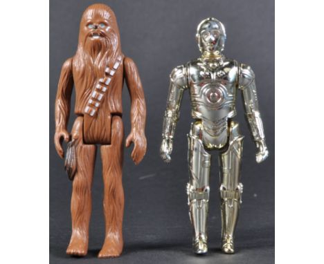 Star Wars - x2 original vintage Kenner / Palitoy made Star Wars action figures, comprising; Chewbacca (GMFGI 1977, no COO. Wi