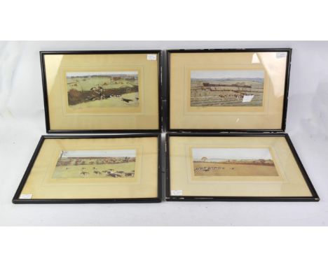 Cecil Aldin (British, 1870-1935), four prints in colours depicting hunting scenes, all signed in pencil to margin, framed and