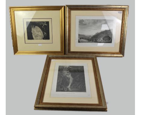 Claude Lye, limited edition wood cut, "Silence des grottes" 1/100 signed titled and dated 1968 in pencil, 26 x 28cm Engraving