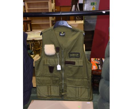 A Barbour green hunting/fishing waistcoat