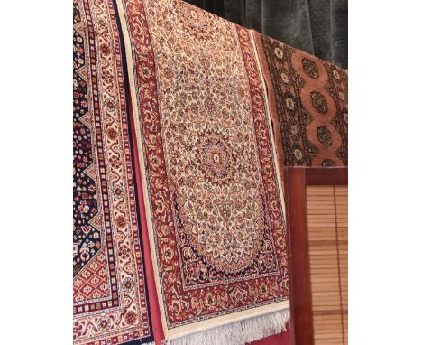 A Keshan style runner with beige ground. 2.1x0.7
