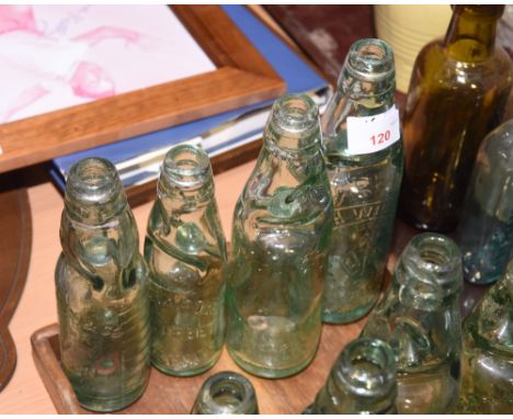 A group of four codd bottles, Joseph Wilkinson, W Richards etc