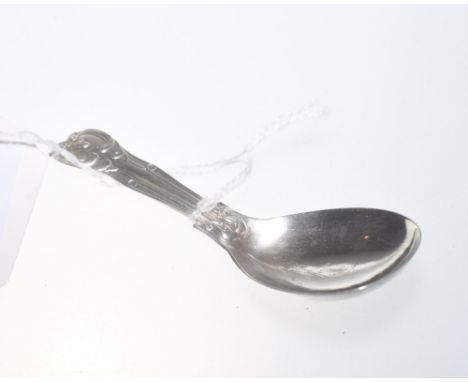 A Victorian silver caddy spoon, George Unite, Birmingham 1842.