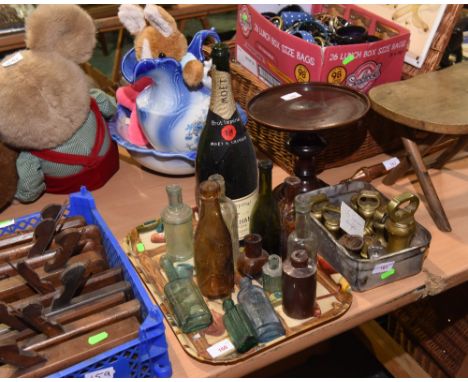 A tray of vintage bottles inc. Bovril