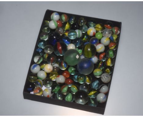 A bag of vintage marbles