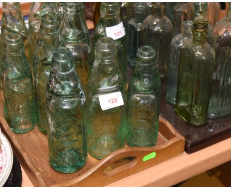 A group of three vintage codd bottles inc. W Wells & Sons, R Clarke etc