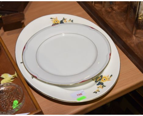A Coalport meatplate; tog. with a Noritake plate