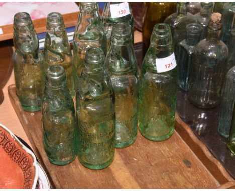 A group of four vintage codd bottles inc. Robert Housby, Bell Goldsborough & Co mineral water etc