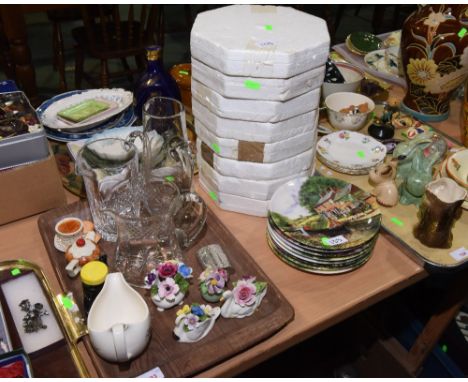 A tray inc. Aynsley and other floral encrusted wares, miniature novelty Marmite teapot; tog. with a quantity of Royal Doulton