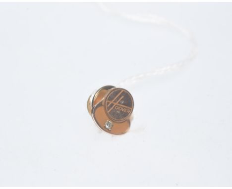 A vintage Hoover Vacuum Co. 10ct gold diamond set service pin of a limited number 1/10, circa 1950/60.