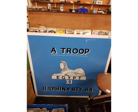 ENAMEL MILITARY SIGN FROM KINNEGAR BARRACKS